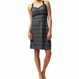 PRANA Womens Amaya Dress in Black and Gray